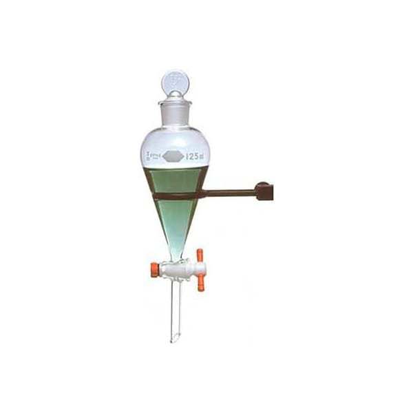 Cp Lab Safety. Kimble Kimax Autoclavable Squibb Separatory Funnel W/ PTFE Stopcock 500ML Case of 4 29048T-500 - main